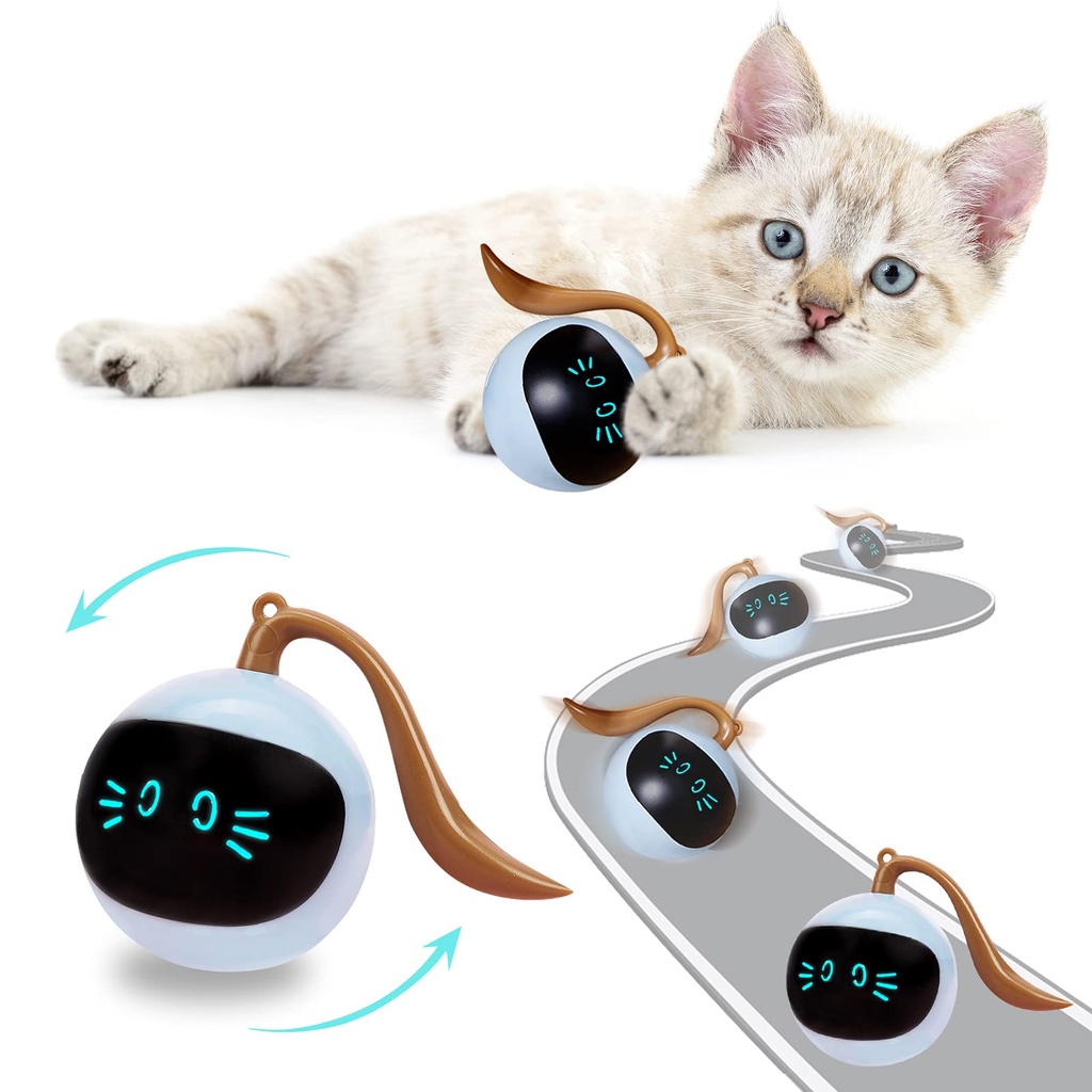 Brinquedo de bola squeaky para gatos, Automático, Inteligente, Animais,  Som, Interativo, Gravidade, Catnip, Gatinho, Gatinho, Jogos de gatinho,  Simulação - AliExpress