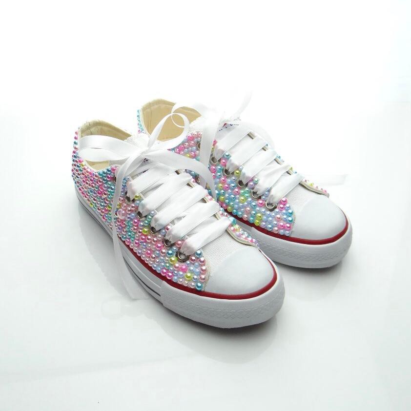 All star hot sale customizado perola