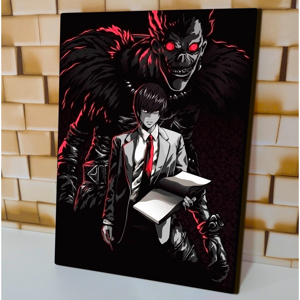 Placa Decorativa Anime Death Note Impressão Laser 28x20 MDF 6mm ...
