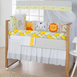 Kit Tranca Berco Americano Savana Bichinhos Menino/menina