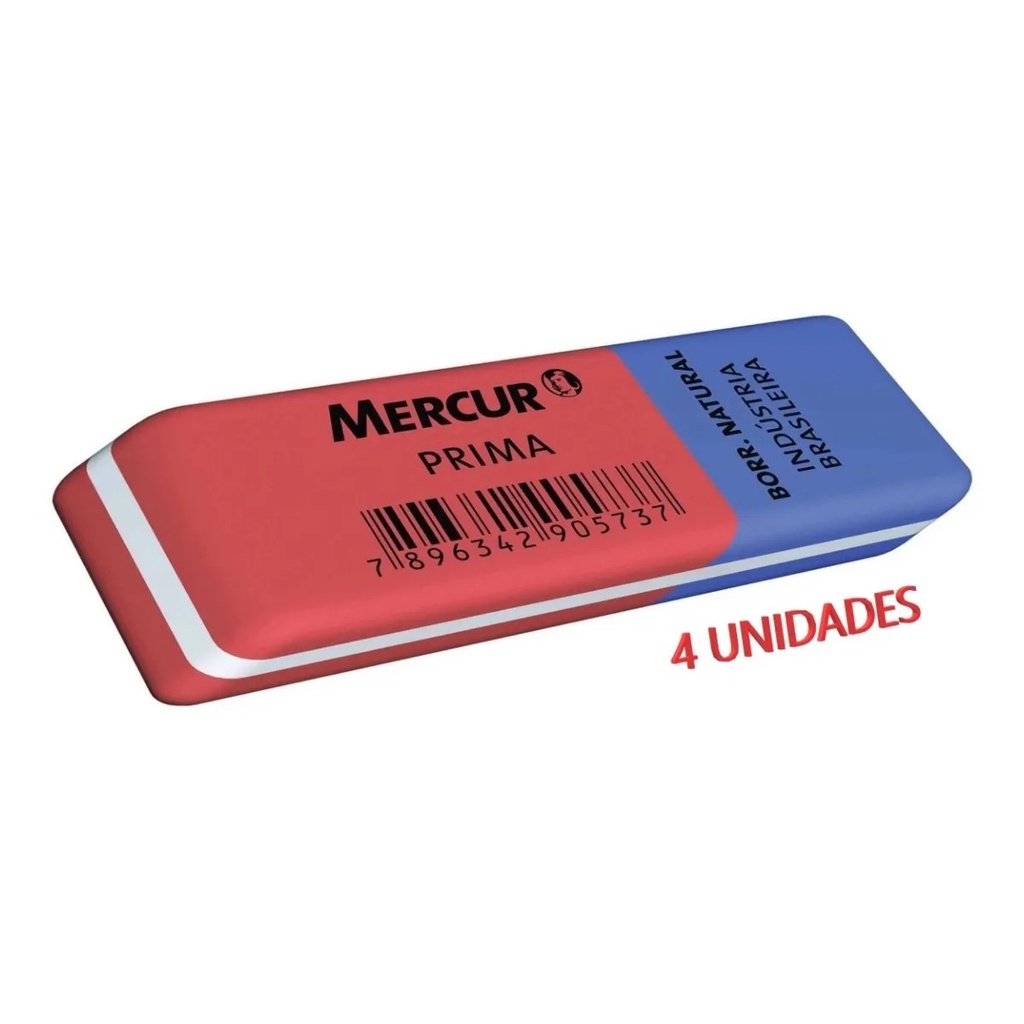 Kit 4 Borrachas Prima Mercur Apaga Grafite E Tinta De Caneta | Shopee ...