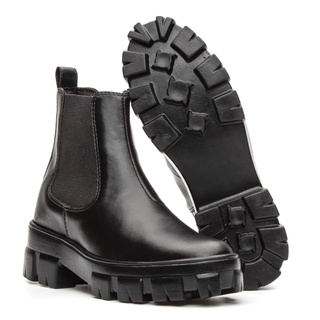 BOTA COTURNO FEMININA BOTINA TRATORADA