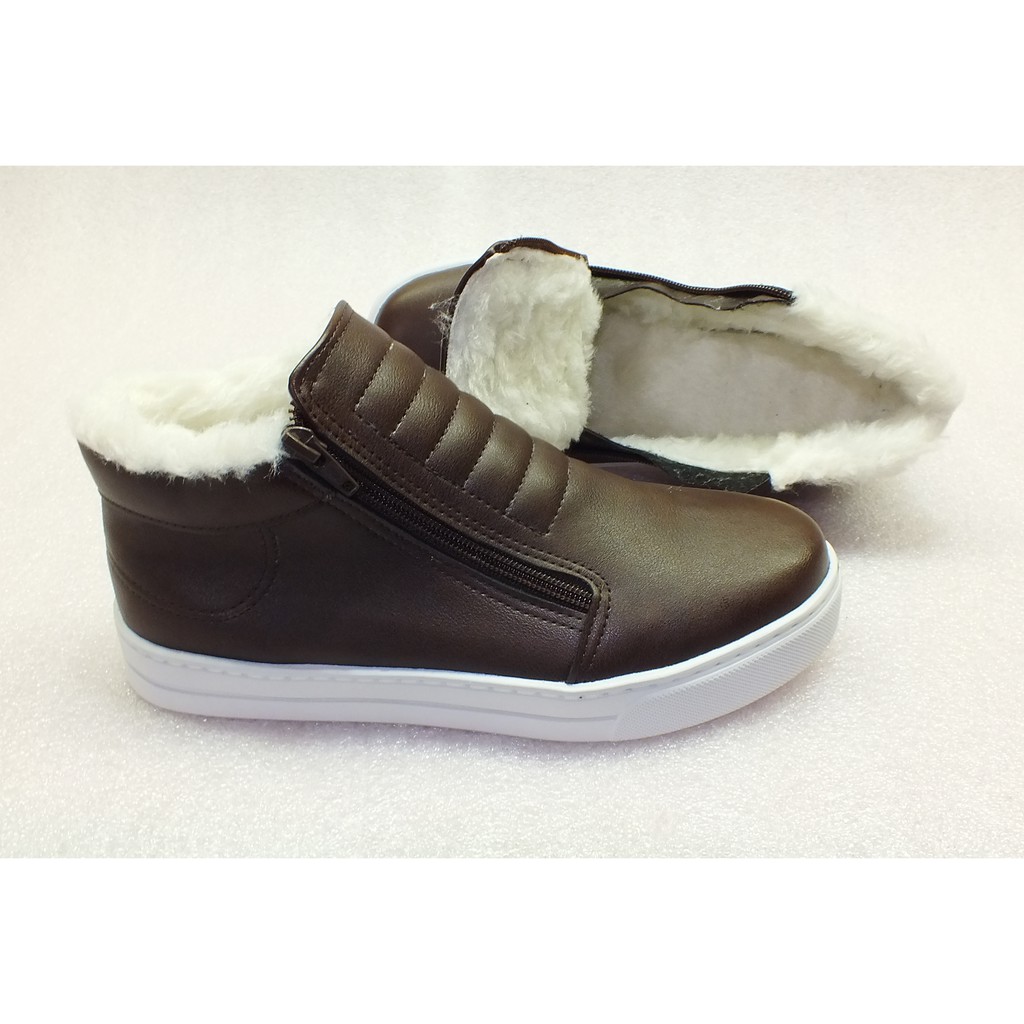 Bota Coturno Feminino De Pelo Lã De Inverno Frio