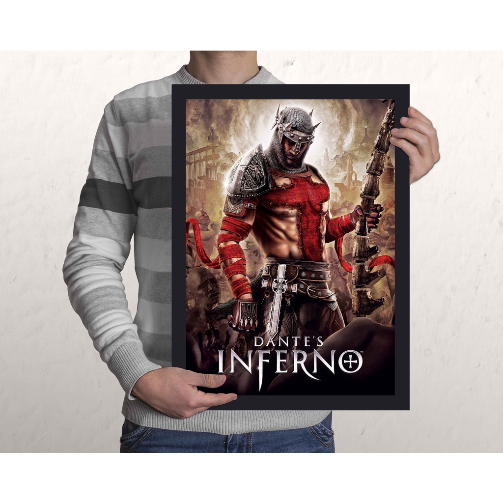 Quadro Poster Com Moldura Dante's Inferno Playstation X Box