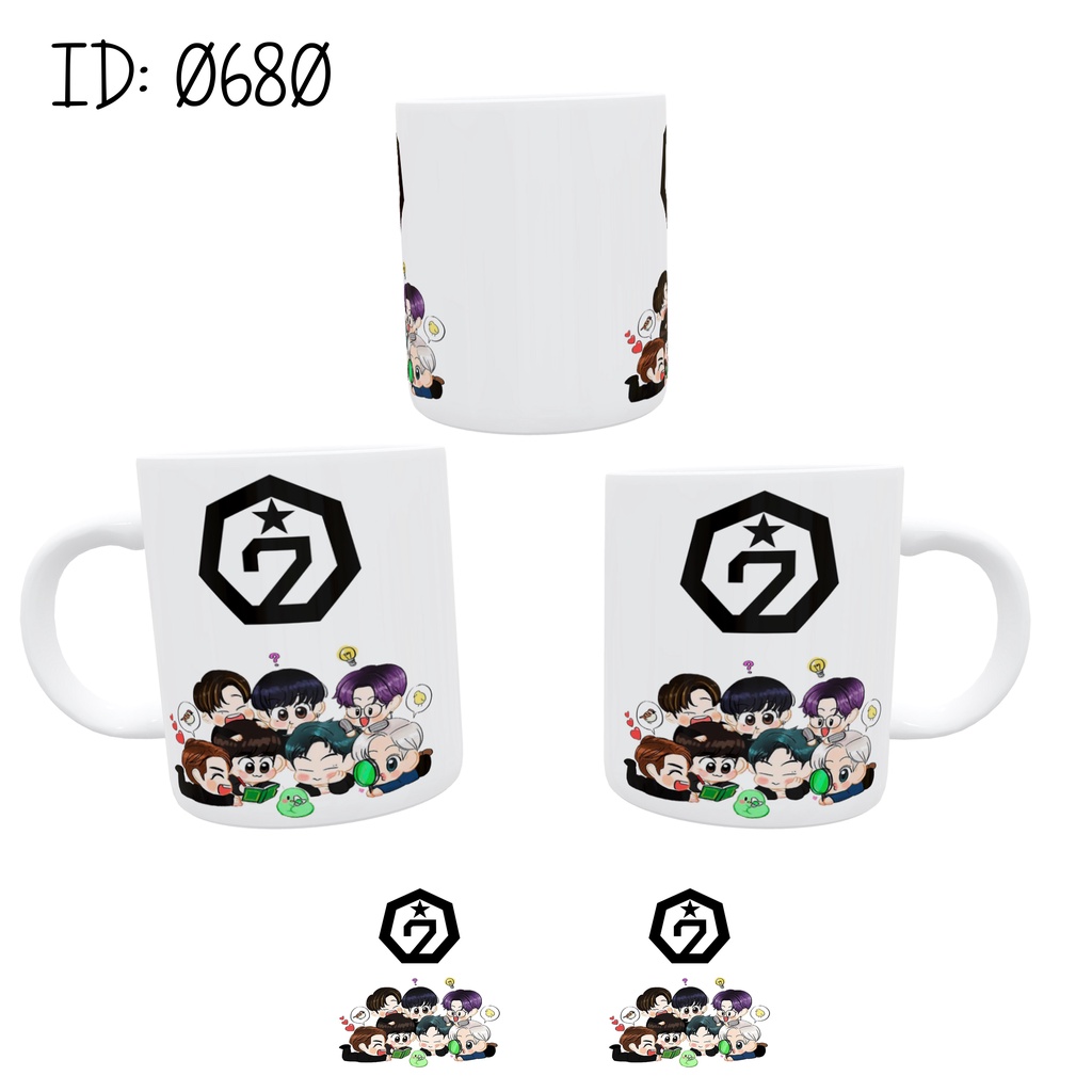 Caneca GOT7 Mark JB Jackson Jinyoung Youngjae BamBam Yugyeom Chibi Kpop ...