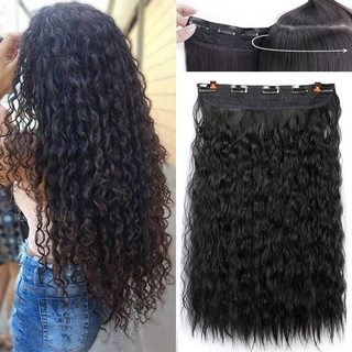 Clipes Longos Kinky Curly 5 Em Extensão Capilar Sintética De Ondas Profundas Peças De Cabelo