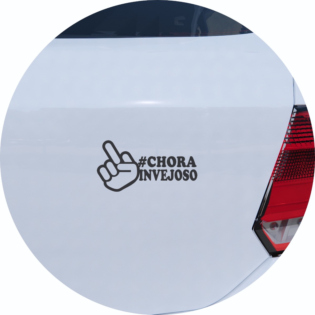 Adesivo de Carro Chora Invejoso Dedo | Shopee Brasil