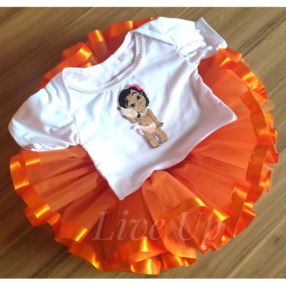 Roupa da Moana Baby Personalizada com Perolas e Saia Tutu em 2023