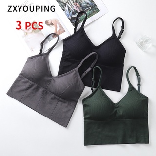 ZXY Kit 3 Lingerie Sexo Mulheres Linda Costas Esportes Roupa Íntima Colete Sensual Sutiã Gathering Confortável Esportivo Respirável Fitness