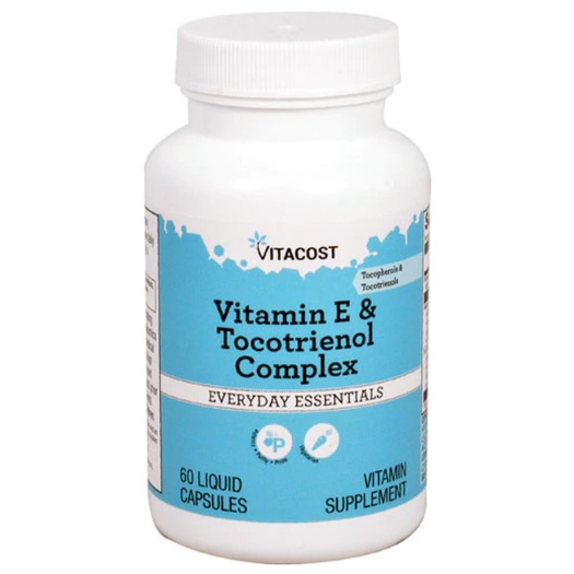 Vitamina E & Complexo Tocotrienol 60 Cápsulas Líquidas Vitacost Importado