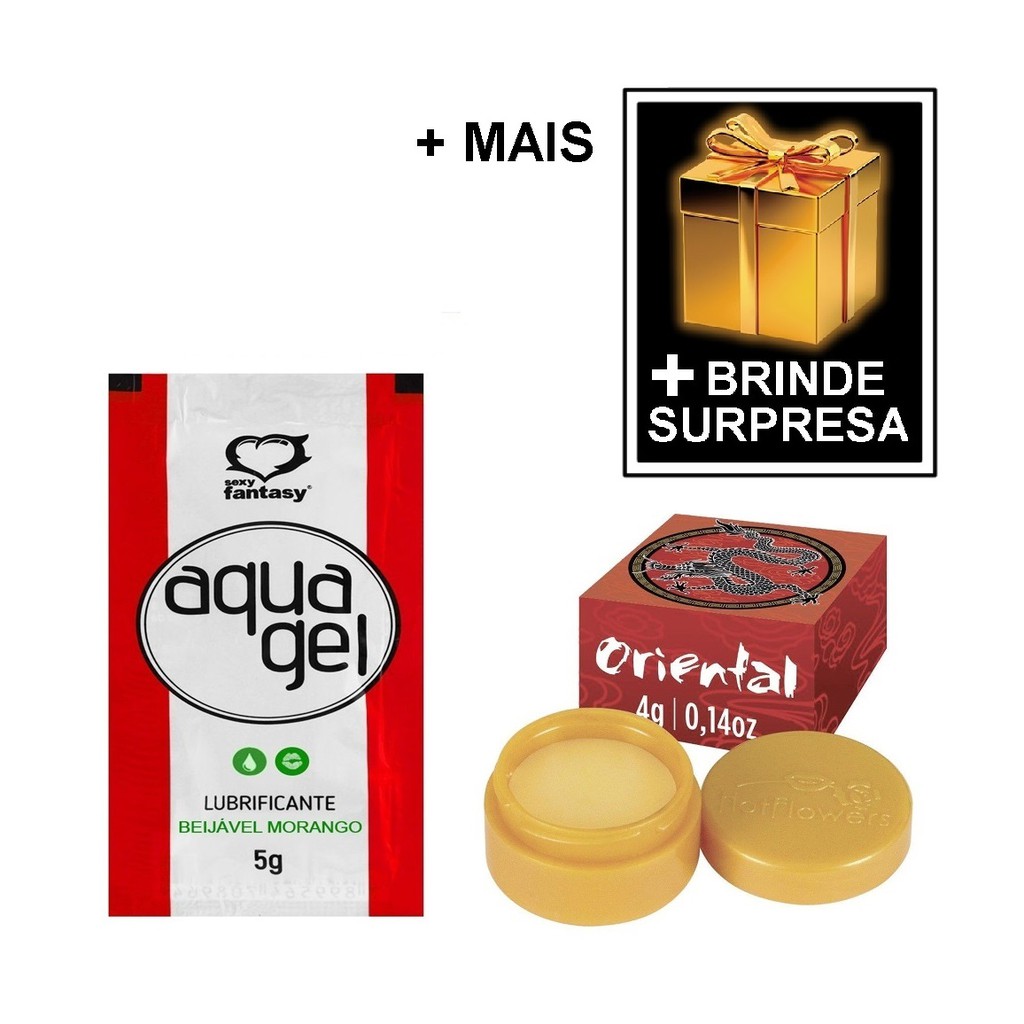 Kit Pomada Oriental Retardante excitante Hotflowers, 2 Brindes (1