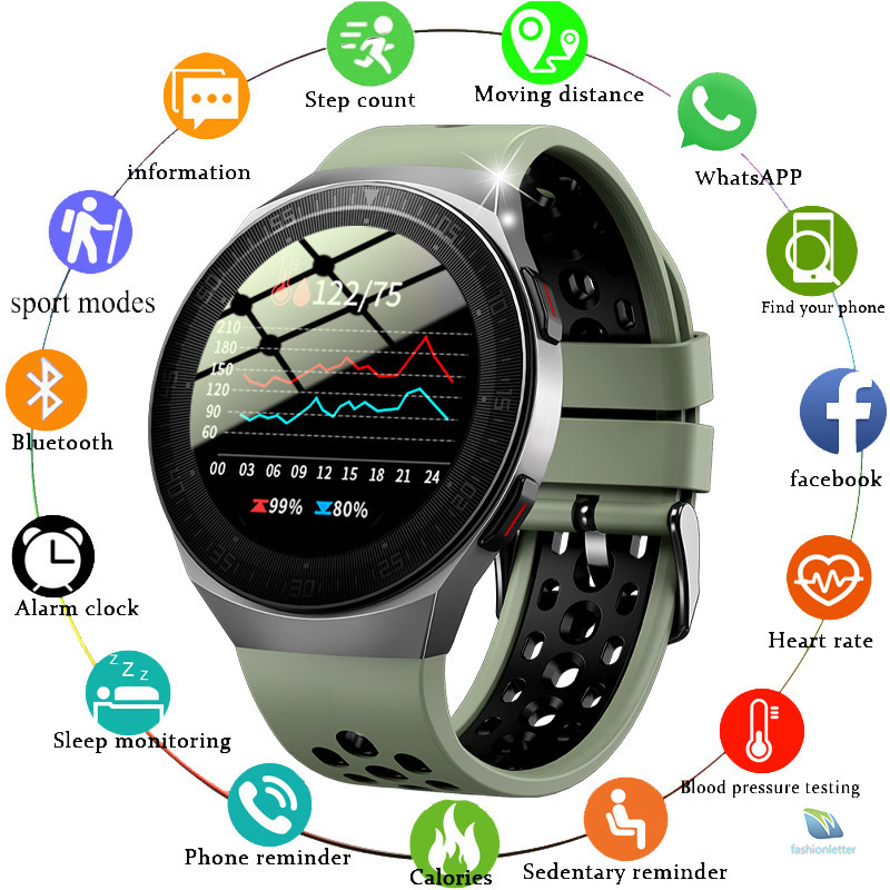 Relógio inteligente para telefones Android iOS (Receber/Fazer  chamadas,46mm,Bluetooth) Relógios inteligentes com step sleep tracker,  lembrete de mensagem de aplicativo, controle de música, relógio inteligente  à prova d'água IP67 para homens (azul)