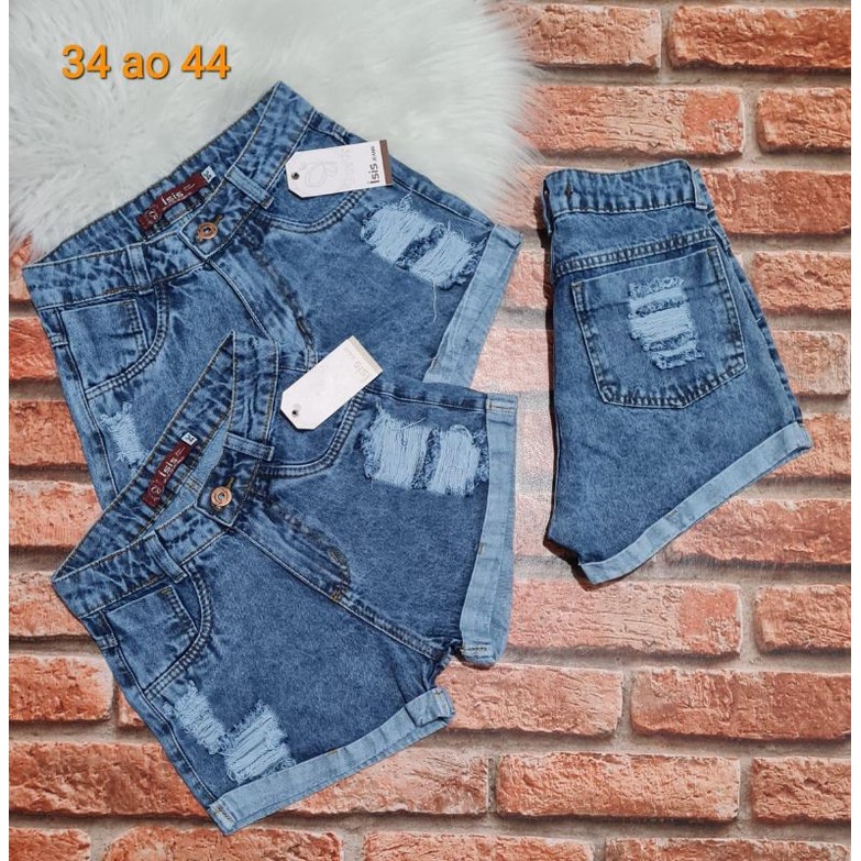 short jeans cintura alta.