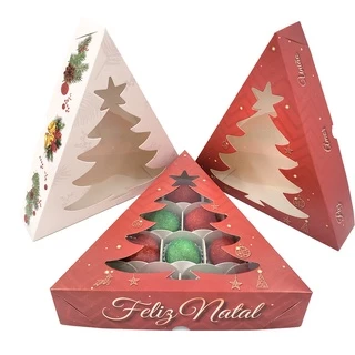 10 Caixas Árvore De Natal - 10 Doces/Multiuso.