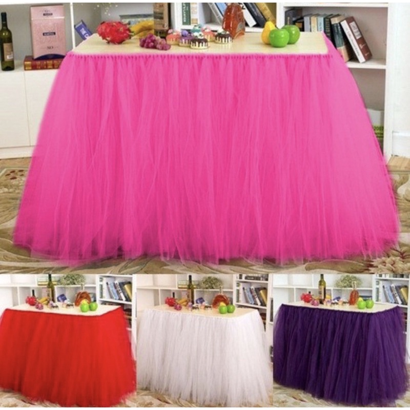 Mesa com hot sale tule