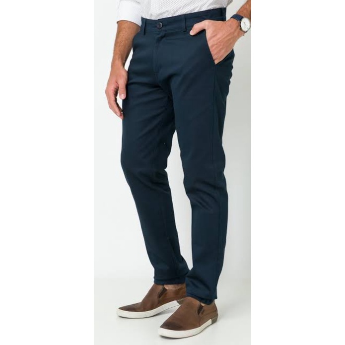 Calça masculina sarja com elastano plus size 50 ao 58