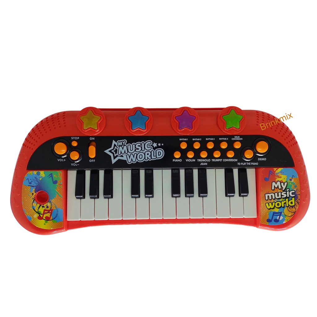 Piano Infantil Elétrico Turbinho Vermelho