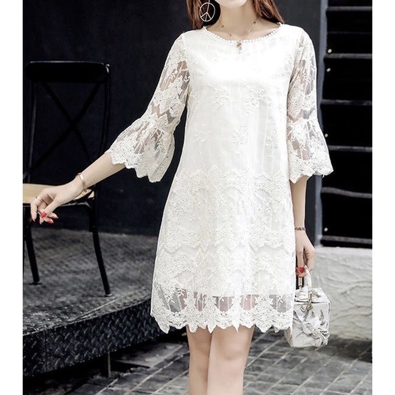 Vestido Branco Casamento Civil Plus Size Bordado Batismo De Noiva Lace PLS Mulheres Coreano Grande