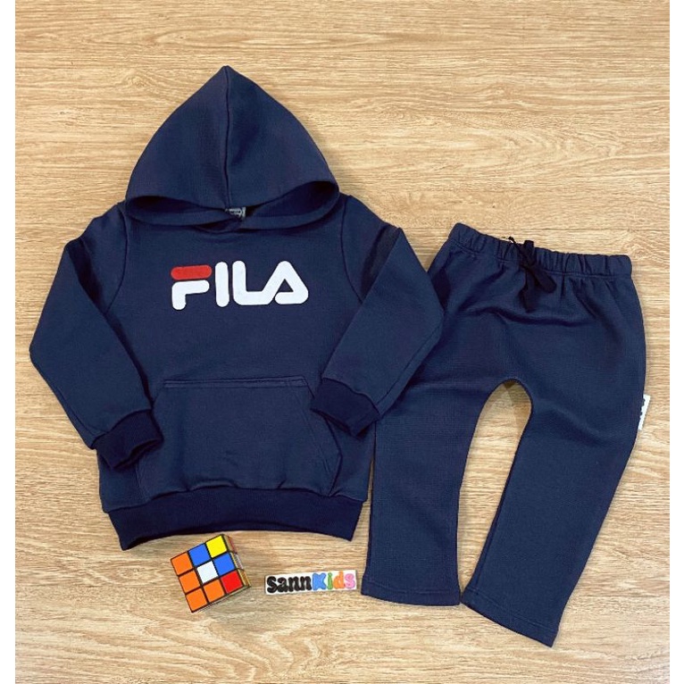 Conjunto Moleton Canguru C Capuz Marinho Fila Shopee Brasil