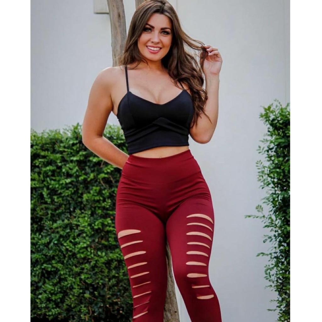 Legging feminina para treinos na academia Cortada A Laser tendência gringa  varias cores P M G GG