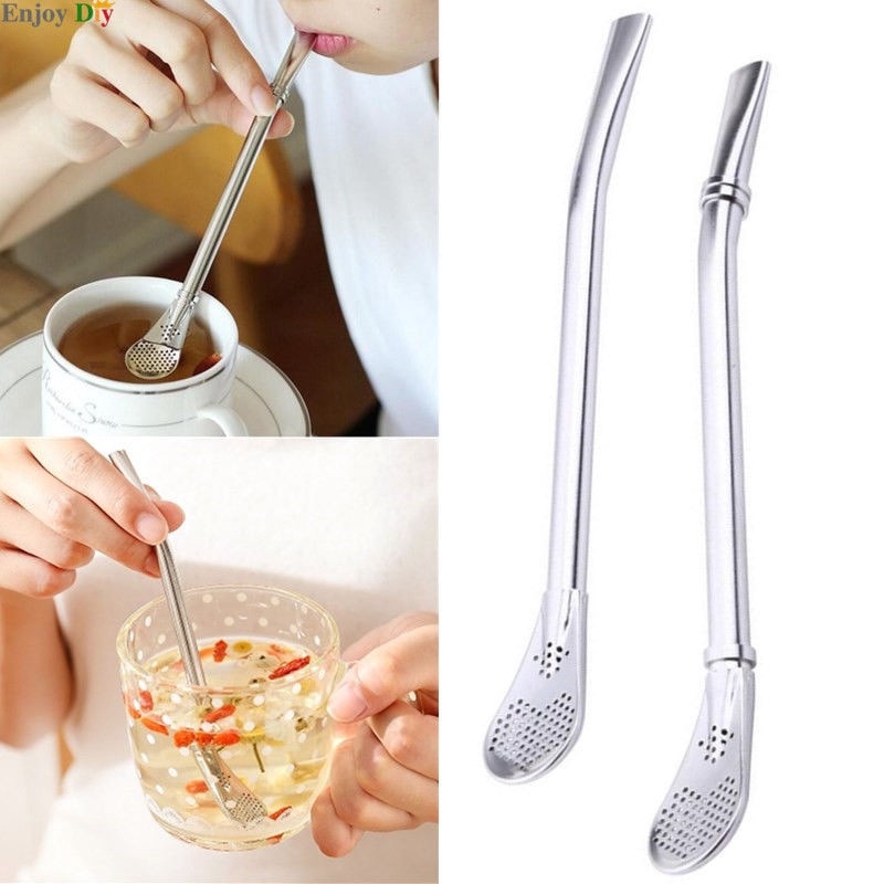 Colher De Chá De Palha De Aço Inoxidável Coador | Shopee Brasil