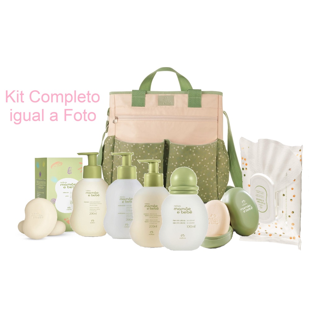 Conjunto Bolsa Maternidade Natura Mamãe Bebê Completo 9 Itens | Shopee ...