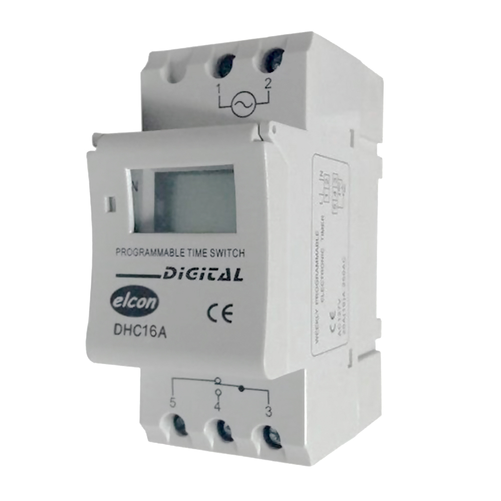Timer Digital Dhc16a Para Trilho Bivolt Elcon Shopee Brasil