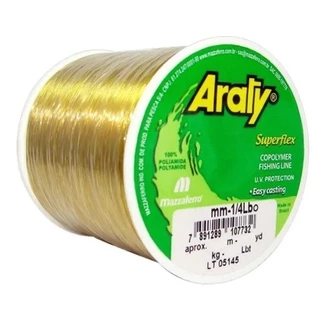 Linha Monofilamento Araty Superflex 1/4 LB Ouro – Mazzaferro 1240mts - 0,30mm em Oferta na Shopee