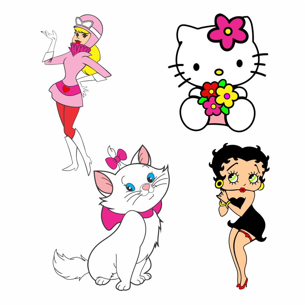 Adesivo De Moto Kit 4Uni Sticker Personalizado Penelope Marie Hello ...