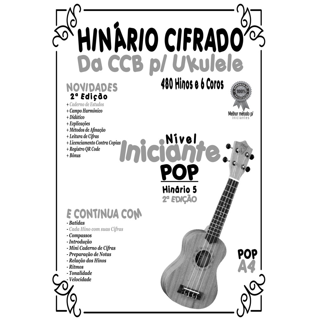 Caderno De Cifras Diversas Para Ukulele