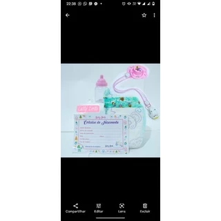 kit enxoval bebê reborn chupeta magnética prendedor de chupeta fralda descartável mini mamadeira promoção em Oferta na Shopee