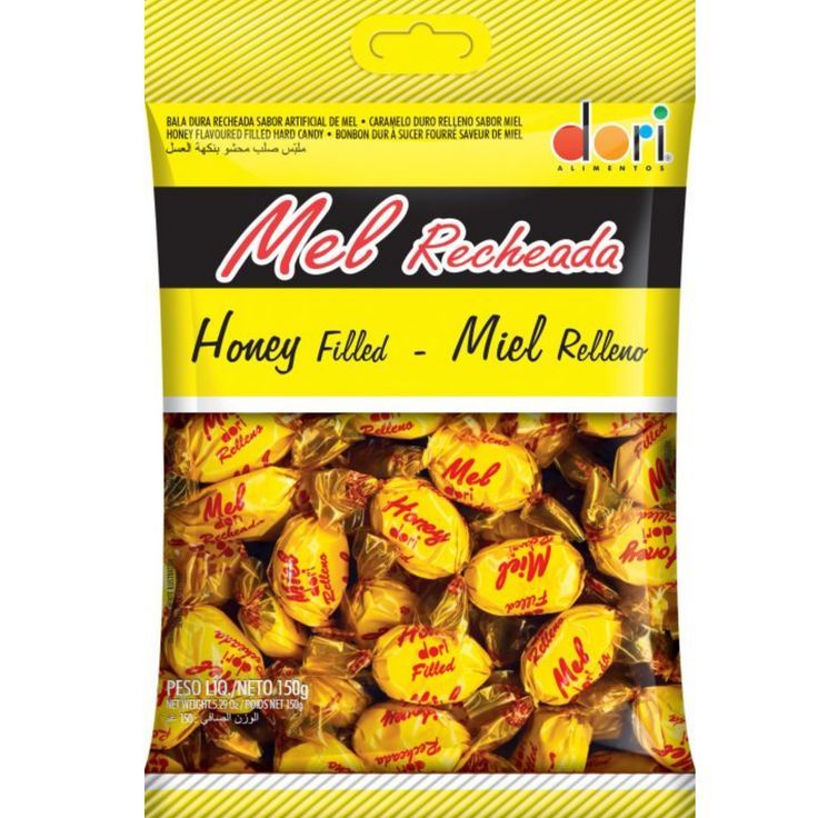 Bala Dori Recheada Sabor Mel Pacote de 120 Gramas | Shopee Brasil