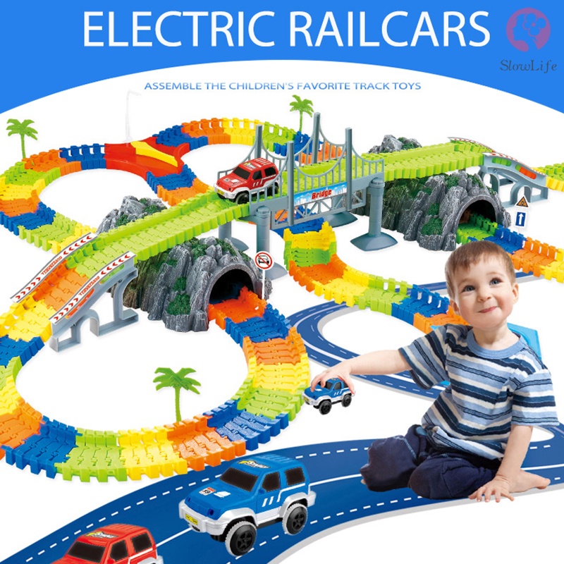 Brinquedos Splicing Pista Para Meninos E Meninas Build Car Track Set Aprendendo Toy Com Carro Melhores Presentes Para As Crianças Crianças