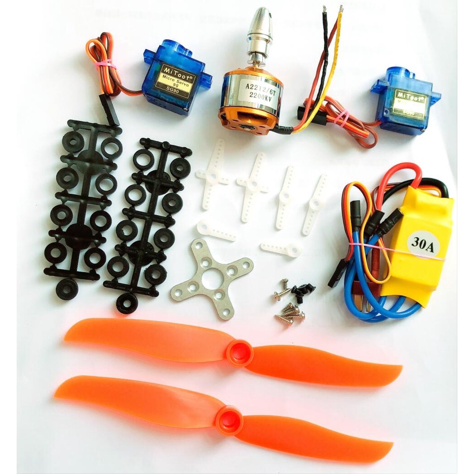 Avion télécommandé RC 2212 KV2200, Moteur 6035, Servo D'hélice 30A ESC XT60, Ensemble pour Drone RC
