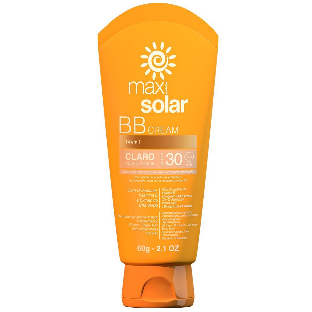 Protetor Solar Max Dolar BB Cream FPS30 cor clara 60g | Shopee Brasil