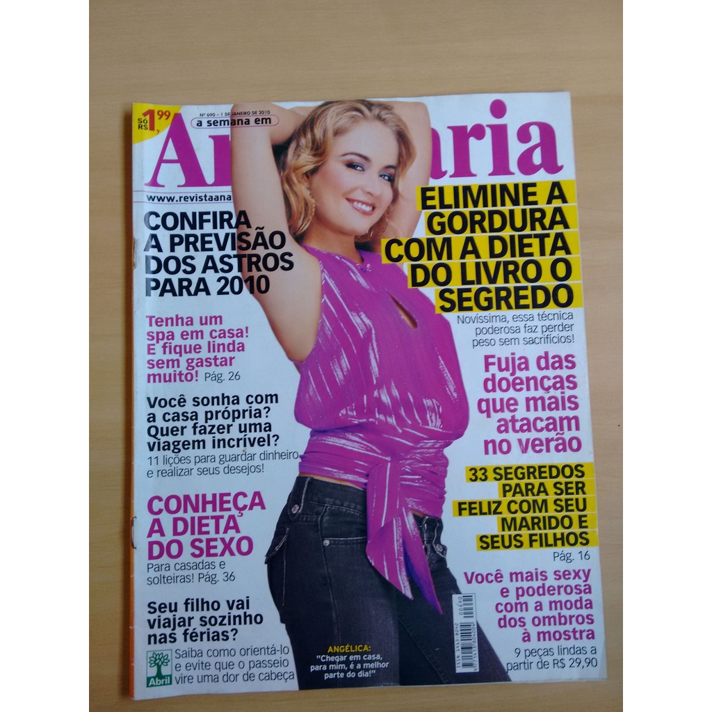 Revista Ana Maria 690 Angélica Dietas Receitas 124s | Shopee Brasil