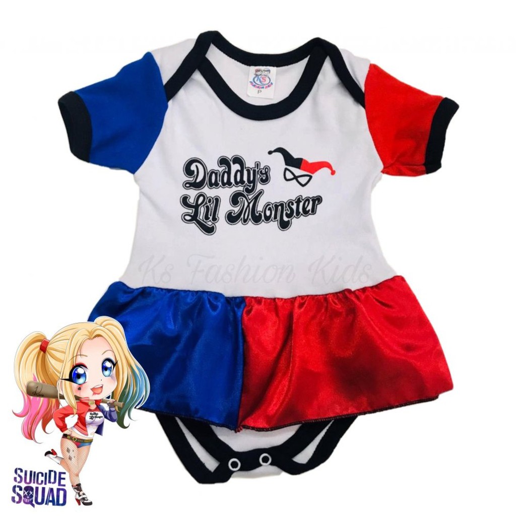 Body Bebê Roupa Infantil Criança mini ARLEQUINA coringa