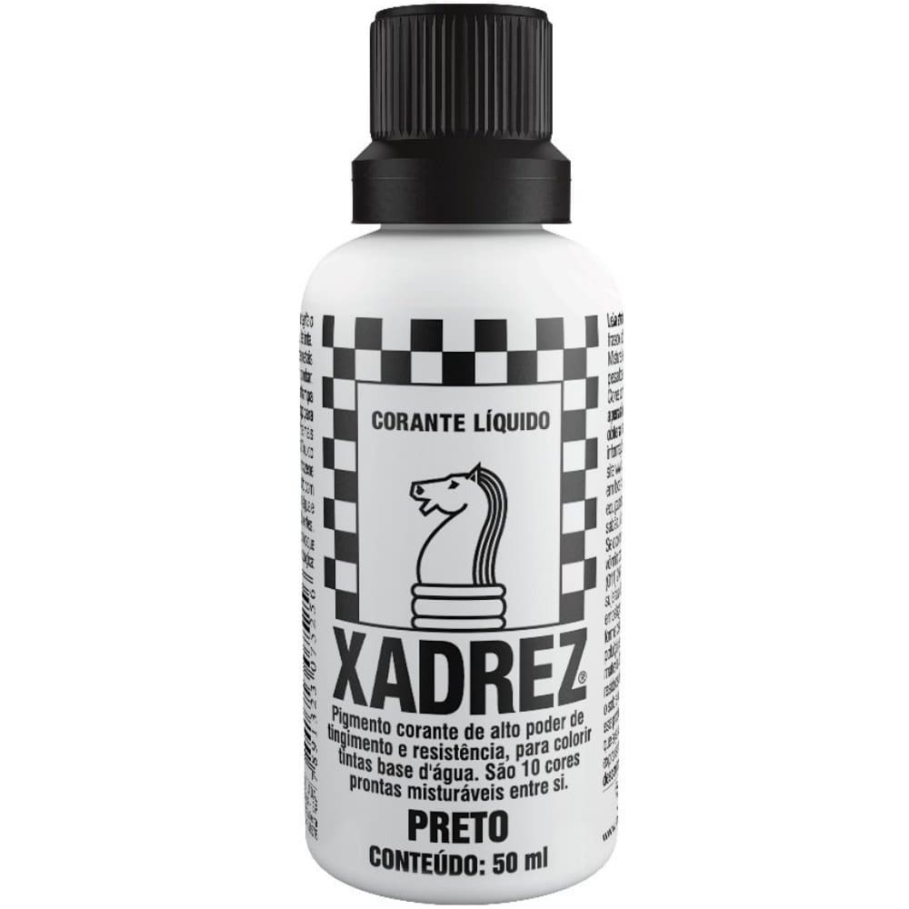 Corante Pigmento Tingidor 50ml Preto Xadrez Hx Tekbond