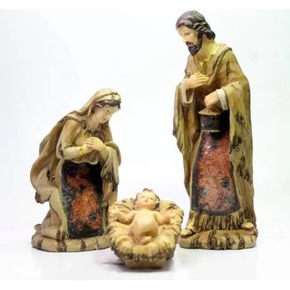 Presepio Vitral Resina Importada 3 peças 30cm