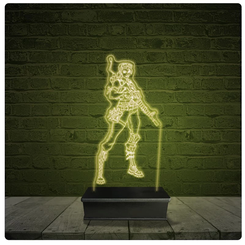 Led Luminária Acrílico Abajur - Fortnite Personagem Jogo 03