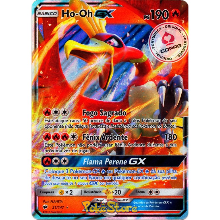 Carta Pokemon Ho-oh Gx Em Ingles + 9 Gx Em Ingles