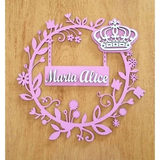Porta Maternidade menina personalizada em Oferta na Shopee