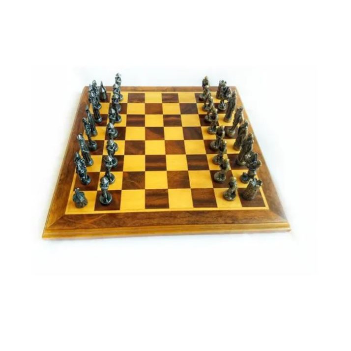 Jogo de xadrez medieval de luxo La Reconquista (1) - Madeira
