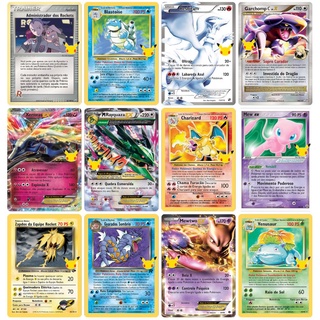 Kit 15 Cartas Pokémon Lendários Celebrações Brilhantes