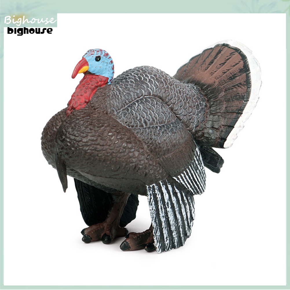 < bighouse > Brinquedo/Modelo/Estatueta De Peru Em PVC De Animal Para Decoração De Jardim