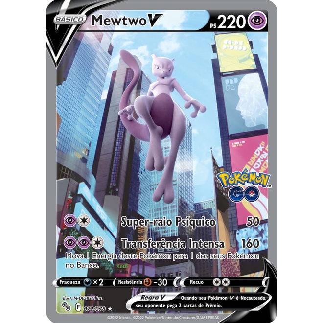 Carta Pokémon Tcg Mewtwo V - Promo Swsh229 Pokemon Go