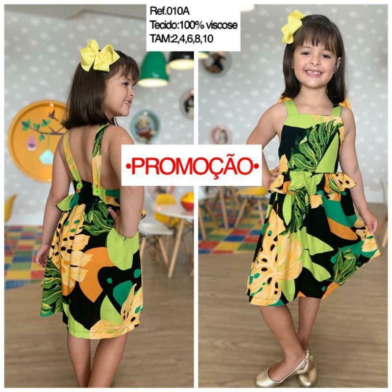 Vestido de hot sale viscose infantil