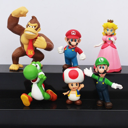 Kit Com 6 Miniaturas Super Mario Bros 6 Peças De 4 - 6 Cm em Oferta na Shopee
