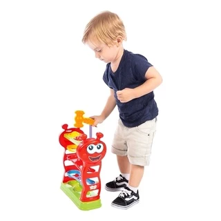 BRINQUEDO EDUCATIVO C/ MARTELINHO E BOLINHAS BABY PÉIA - MARAL
