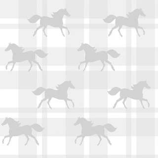 Papel de Parede Adesivo de Cavalos Xadrez Cinza e Branco Quarto de Menino, Infantil , Teen ou Adulto, Lavável Autocolante - SSCA-111